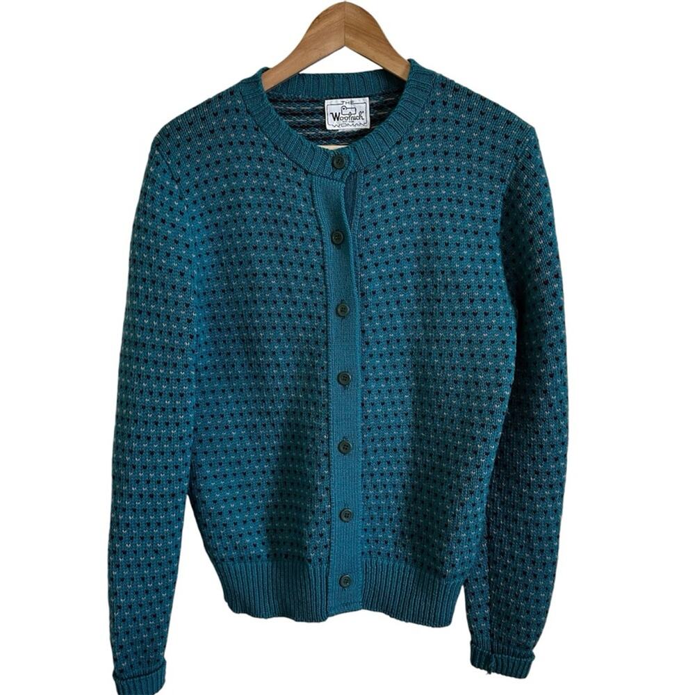Woolrich women’s sweater small bluish green